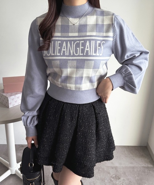 セール】ギンガムチェックロゴニット【ZOZOTOWN限定アイテム】（ニット