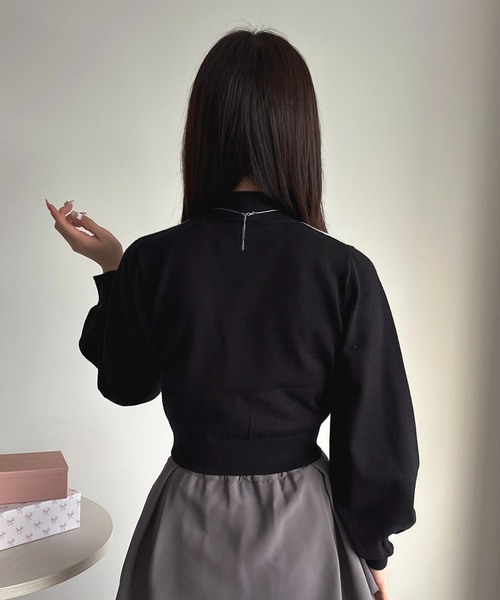apres jour(アプレジュール)の「ギンガムチェックロゴニット【ZOZOTOWN限定アイテム】(ニット/セーター・レディース・ブラック/ブラウン系その他/ブルー系その他・X-LARGE/フリー)」の13枚目の写真