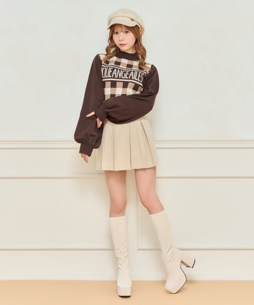 apres jour(アプレジュール)の「ギンガムチェックロゴニット【ZOZOTOWN限定アイテム】(ニット/セーター・レディース・ブラック/ブラウン系その他/ブルー系その他・X-LARGE/フリー)」の7枚目の写真