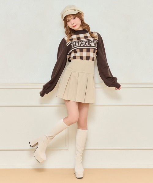 apres jour(アプレジュール)の「ギンガムチェックロゴニット【ZOZOTOWN限定アイテム】(ニット/セーター・レディース・ブラック/ブラウン系その他/ブルー系その他・X-LARGE/フリー)」の8枚目の写真