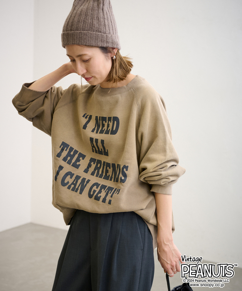 クリスマスツリー特価！ VTG 別注PEANUTS AGE MACHINE MEAN CREW CHARLIE スウェット トップス