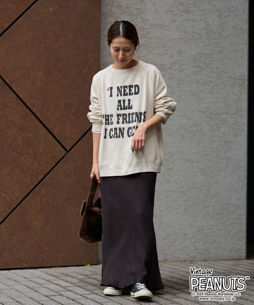 MEAN MACHINE AGE 別注PEANUTS VTG CREW スウェット CHARLIE BROWN