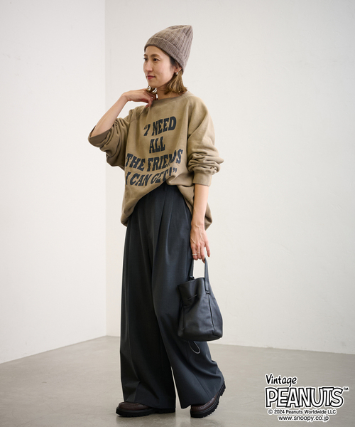 MEAN MACHINE AGE 別注PEANUTS VTG CREW スウェット CHARLIE