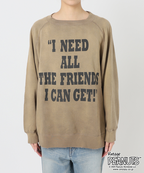 MEAN MACHINE AGE 別注PEANUTS VTG CREW スウェット CHARLIE BROWN