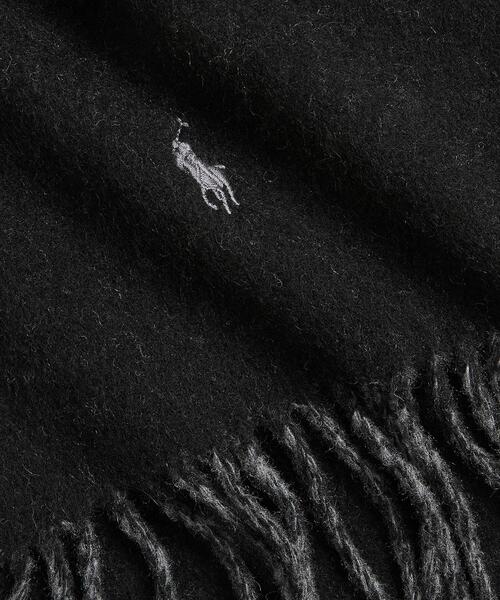 POLO RALPH LAUREN（ポロ ラルフ ローレン）の「リバーシブル ウールブレンド マフラー（マフラー・メンズ・ブラック系1・ONE）」の2枚目の写真