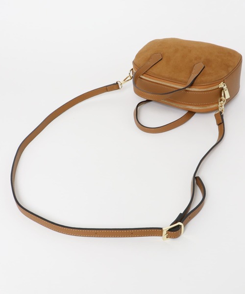 MARCO BIANCHINI（マルコビアンチーニ）の「MARCO BIANCHINI　スウェードミニラウンドショルダーバッグ（ショルダーバッグ・レディース・ブラウン/ブラック/ピンク・ONE）」の12枚目の写真