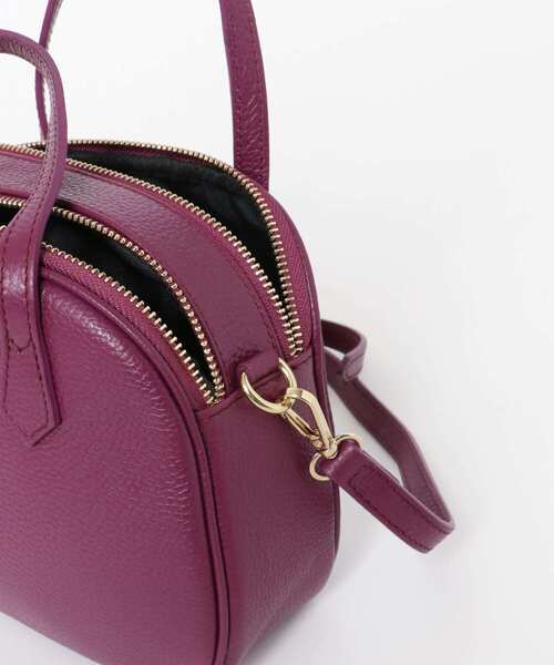 MARCO BIANCHINI（マルコビアンチーニ）の「MARCO BIANCHINI　スウェードミニラウンドショルダーバッグ（ショルダーバッグ・レディース・ブラウン/ブラック/ピンク・ONE）」の5枚目の写真