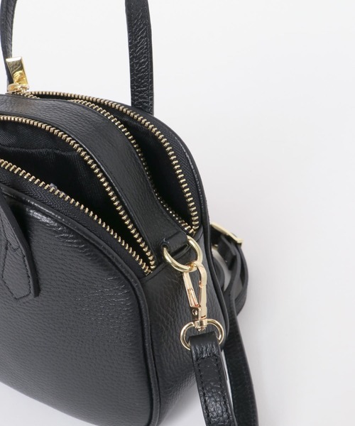 MARCO BIANCHINI（マルコビアンチーニ）の「MARCO BIANCHINI　スウェードミニラウンドショルダーバッグ（ショルダーバッグ・レディース・ブラウン/ブラック/ピンク・ONE）」の6枚目の写真