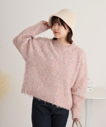 エグランティーヌ EGLANTINE スナッププルオーバーハイネックニット （ローズ） エグランティーヌ EGLANTINE スナッププルオーバーハイネック