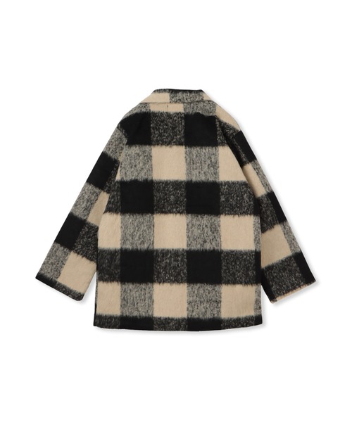 VICKY（ビッキー）の「【ENIM BY VICKY】ブロックチェックPジャケットコート（ダッフルコート・レディース・ブラック系その他・M）」の4枚目の写真