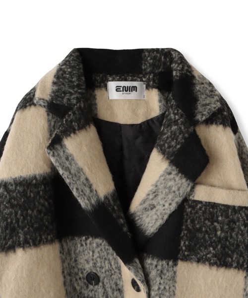 VICKY（ビッキー）の「【ENIM BY VICKY】ブロックチェックPジャケットコート（ダッフルコート・レディース・ブラック系その他・M）」の5枚目の写真