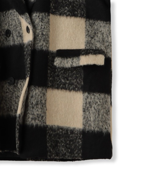 VICKY（ビッキー）の「【ENIM BY VICKY】ブロックチェックPジャケットコート（ダッフルコート・レディース・ブラック系その他・M）」の7枚目の写真