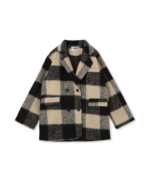 VICKY（ビッキー）の「【ENIM BY VICKY】ブロックチェックPジャケットコート（ダッフルコート・レディース・ブラック系その他・M）」の3枚目の写真