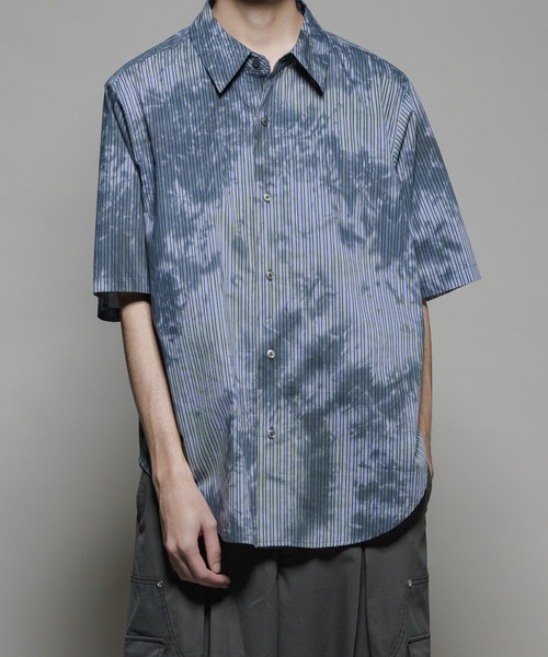 CASPER JOHN(キャスパージョン)の「Various loose shirts -double pattern- /バリアスルーズシャツ -ダブルパターン-(シャツ/ブラウス・メンズ・ブルー/ベージュ/ネイビー/ホワイト/ライトグレー/サックスブルー・X-SMALL/SMALL/MEDIUM/LARGE)」の6枚目の写真