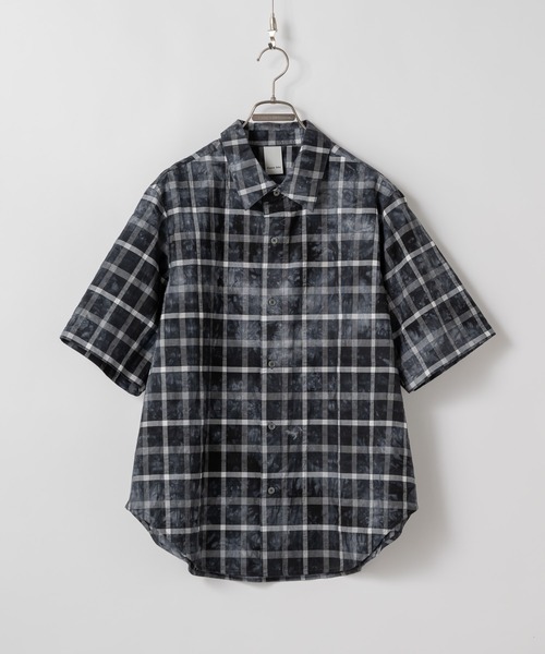 CASPER JOHN(キャスパージョン)の「Various loose shirts -double pattern- /バリアスルーズシャツ -ダブルパターン-(シャツ/ブラウス・メンズ・ブルー/ベージュ/ネイビー/ホワイト/ライトグレー/サックスブルー・X-SMALL/SMALL/MEDIUM/LARGE)」の13枚目の写真