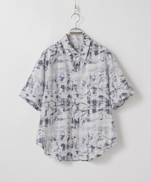CASPER JOHN(キャスパージョン)の「Various loose shirts -double pattern- /バリアスルーズシャツ -ダブルパターン-(シャツ/ブラウス・メンズ・ブルー/ベージュ/ネイビー/ホワイト/ライトグレー/サックスブルー・X-SMALL/SMALL/MEDIUM/LARGE)」の19枚目の写真