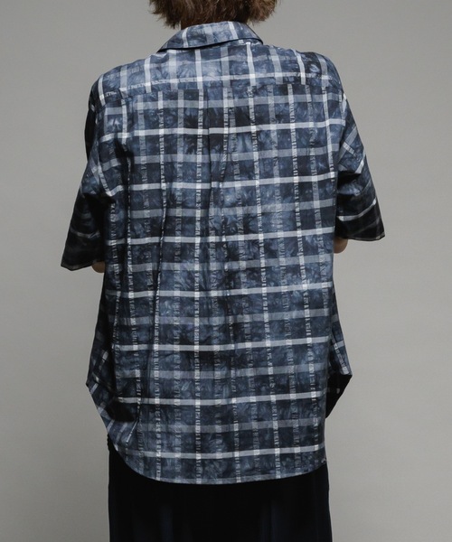 CASPER JOHN(キャスパージョン)の「Various loose shirts -double pattern- /バリアスルーズシャツ -ダブルパターン-(シャツ/ブラウス・メンズ・ブルー/ベージュ/ネイビー/ホワイト/ライトグレー/サックスブルー・X-SMALL/SMALL/MEDIUM/LARGE)」の16枚目の写真
