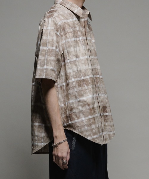 CASPER JOHN(キャスパージョン)の「Various loose shirts -double pattern- /バリアスルーズシャツ -ダブルパターン-(シャツ/ブラウス・メンズ・ブルー/ベージュ/ネイビー/ホワイト/ライトグレー/サックスブルー・X-SMALL/SMALL/MEDIUM/LARGE)」の9枚目の写真