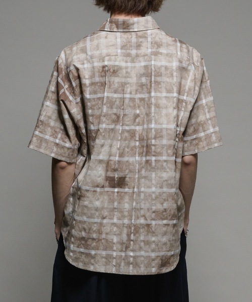 CASPER JOHN(キャスパージョン)の「Various loose shirts -double pattern- /バリアスルーズシャツ -ダブルパターン-(シャツ/ブラウス・メンズ・ブルー/ベージュ/ネイビー/ホワイト/ライトグレー/サックスブルー・X-SMALL/SMALL/MEDIUM/LARGE)」の10枚目の写真