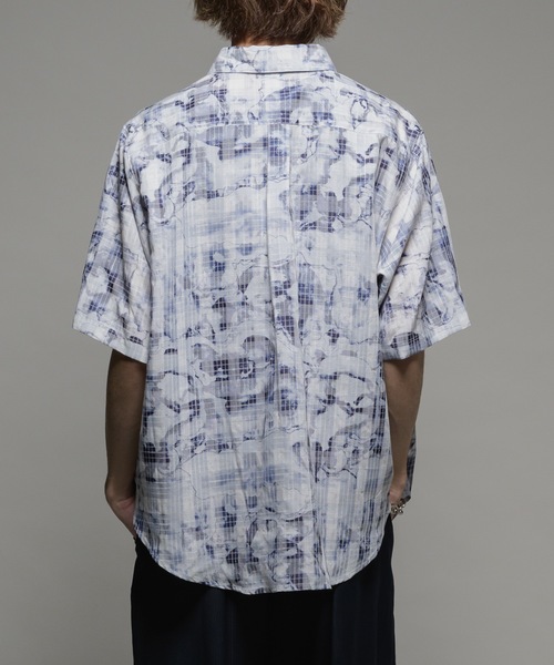 CASPER JOHN(キャスパージョン)の「Various loose shirts -double pattern- /バリアスルーズシャツ -ダブルパターン-(シャツ/ブラウス・メンズ・ブルー/ベージュ/ネイビー/ホワイト/ライトグレー/サックスブルー・X-SMALL/SMALL/MEDIUM/LARGE)」の22枚目の写真