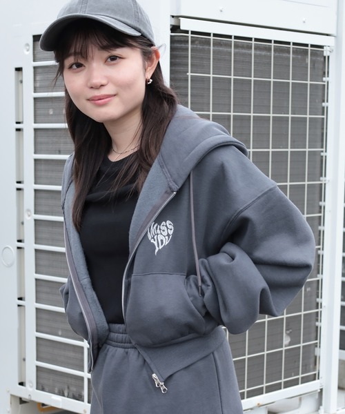 試着のみ バラ売り不可!SY32 パーカー ・スカートセット セール】【85】【セットアップ】ショート丈 ジップパーカー