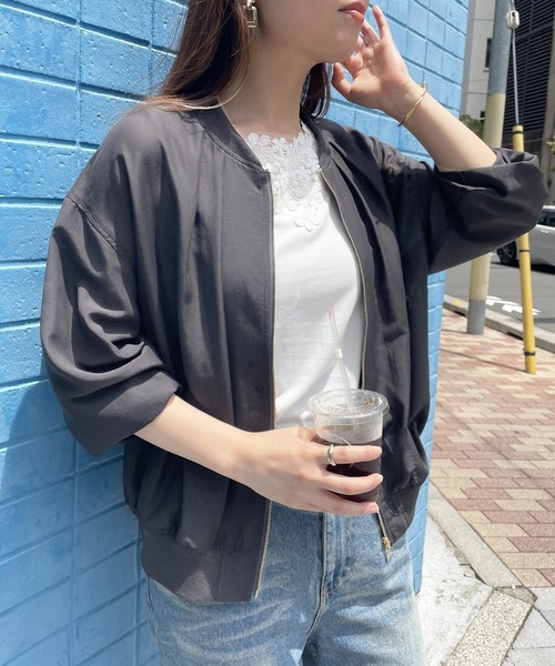 雑誌InRed5月号掲載】シアーリブブルゾン【親子コーデ】（ブルゾン