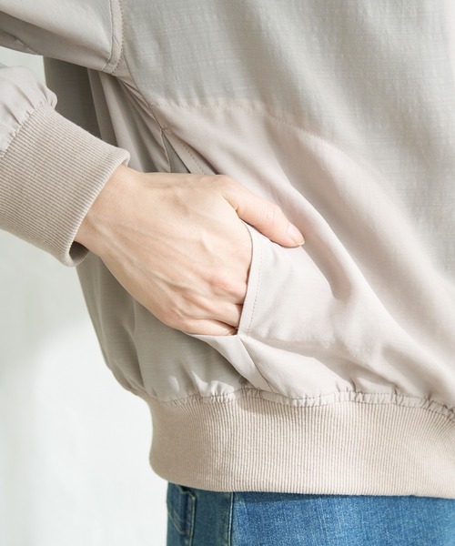 ikka（イッカ）の「【雑誌InRed5月号掲載】シアーリブブルゾン【親子コーデ】（ブルゾン・レディース・ミント/ベージュ/モカ/チャコールグレー・M/L/S）」の13枚目の写真