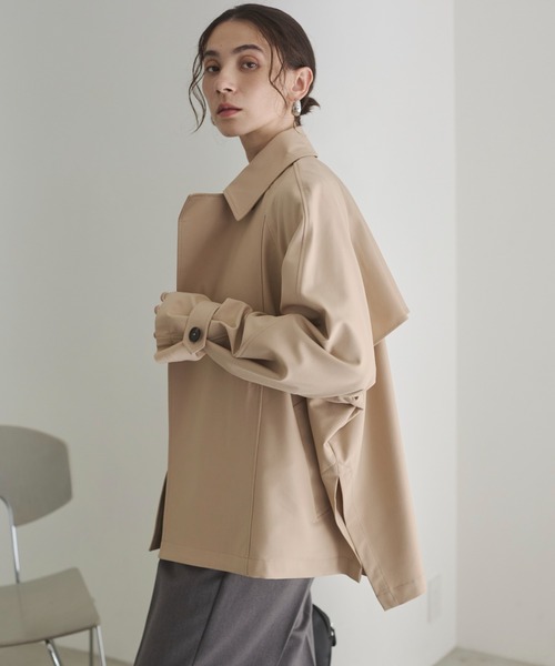 ANGIE　ショート　トレンチコート ANGIE トレンチコート コート ショート レディース : ZOZOTOWN