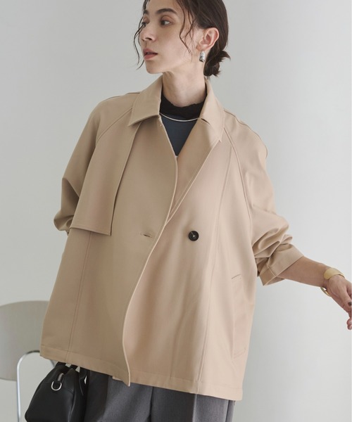 新品未使用　OUTERSUNSET シアーショートトレンチ ベージュ allureville トレンチコート コート ショートトレンチコート