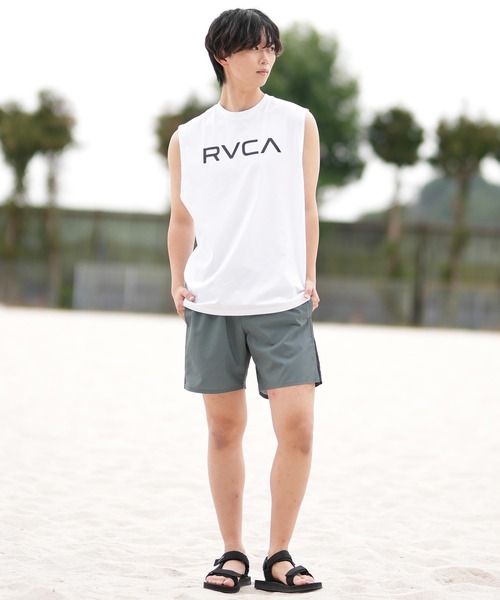 RVCA/ルーカ タンクトップ ラッシュガード バックプリント UV