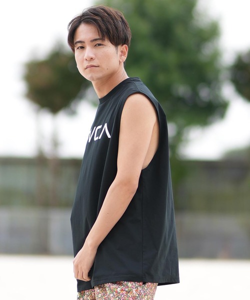 RVCA/ルーカ タンクトップ ラッシュガード バックプリント UV