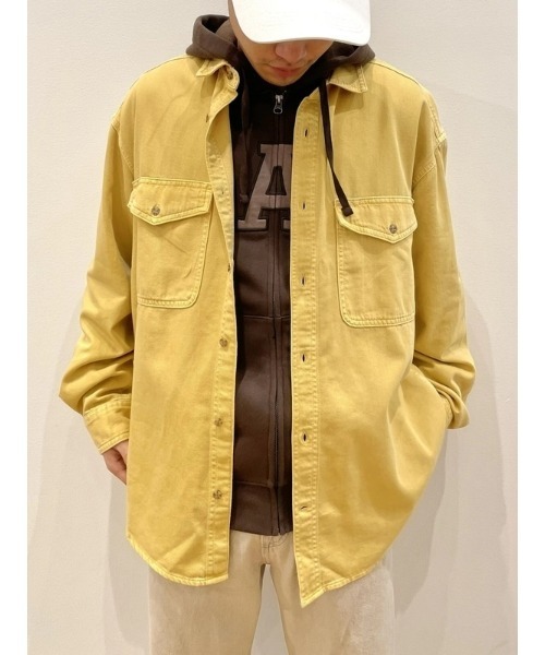 GAP（ギャップ）の「ウルトラソフト デニム ビッグシャツ（シャツ/ブラウス・メンズ・カーキ/ブルー/マスタード・XS/L/M/S/XL）」の10枚目の写真