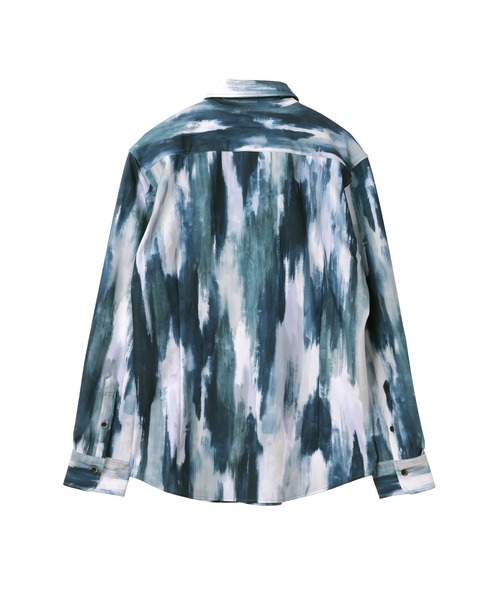 HIGH STREET(ハイストリート)の「HIGH STREET∴ハイテンションFlow paintingプリントシャツ(シャツ/ブラウス・メンズ・ネイビー/ワイン・S/LL/L/M)」の15枚目の写真