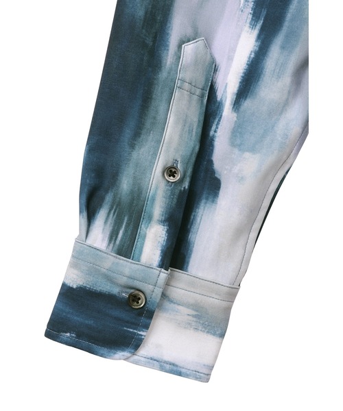 HIGH STREET(ハイストリート)の「HIGH STREET∴ハイテンションFlow paintingプリントシャツ(シャツ/ブラウス・メンズ・ネイビー/ワイン・S/LL/L/M)」の18枚目の写真