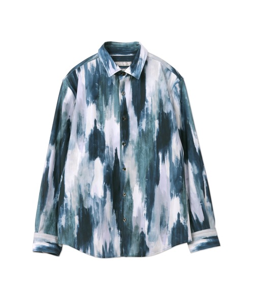 HIGH STREET(ハイストリート)の「HIGH STREET∴ハイテンションFlow paintingプリントシャツ(シャツ/ブラウス・メンズ・ネイビー/ワイン・S/LL/L/M)」の12枚目の写真