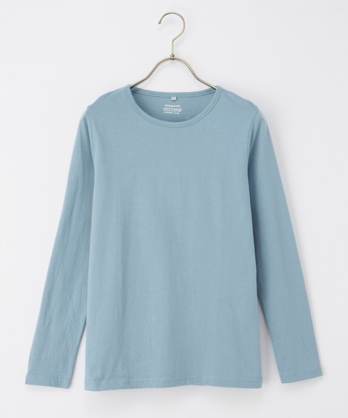 Honeys(ハニーズ)の「オーガニッククルーT(Tシャツ/カットソー・レディース・イエロー/ライトブルー/ピンク/パープル・L/S/M/LL)」の15枚目の写真