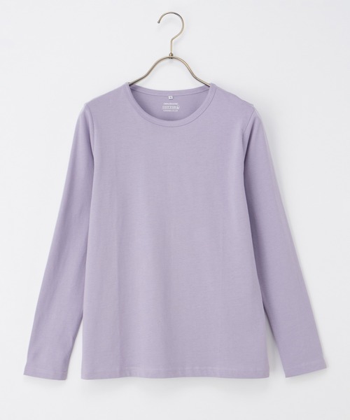 Honeys(ハニーズ)の「オーガニッククルーT(Tシャツ/カットソー・レディース・イエロー/ライトブルー/ピンク/パープル・L/S/M/LL)」の21枚目の写真