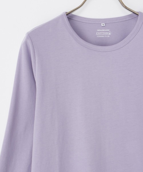 Honeys(ハニーズ)の「オーガニッククルーT(Tシャツ/カットソー・レディース・イエロー/ライトブルー/ピンク/パープル・L/S/M/LL)」の22枚目の写真