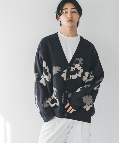 LOWRYS FARM（ローリーズファーム）の「ガラジャガードカーデ　321143（カーディガン/ボレロ・メンズ・ブラック/ベージュ/ネイビー/ピンク・FREE）」の4枚目の写真