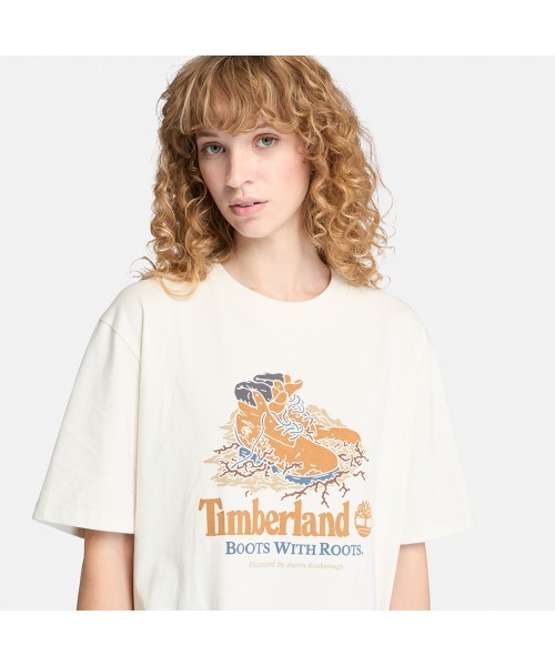 【Timberland】Boot グラフィック 半袖 Tシャツ / 送料無料 セール】オールジェンダー 半袖 フロント ブーツ グラフィック T