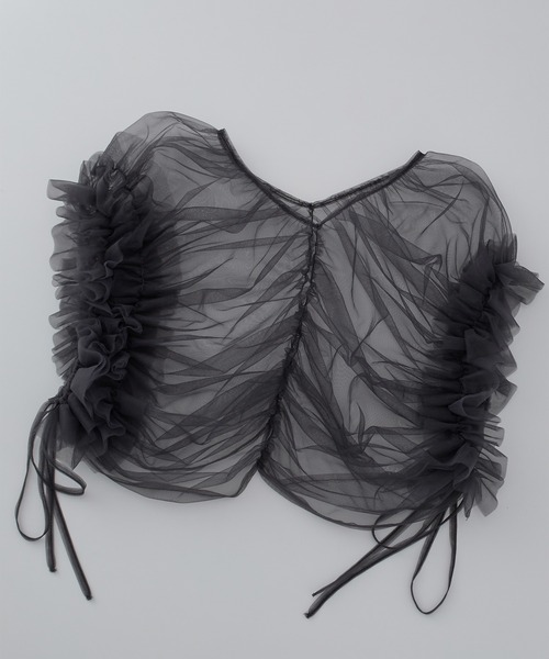 RANAN(ラナン)の「【2点セット】マルチWAYフリルチュールボレロセット(パンツドレス・レディース・ブラック/グレー/ブラック×ホワイト・LL/L/M)」の16枚目の写真