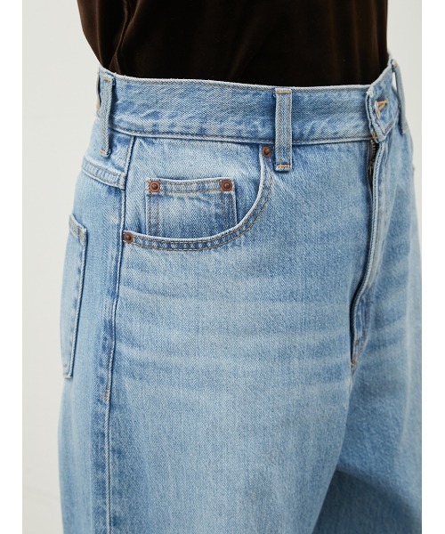 Mila Owen（ミラオーウェン）の「【WEB限定00サイズ】ワイドテーパードカットアウトデニムパンツ【ウォッシャブル】（デニムパンツ・レディース・ライトグレー/ライトブルー/ブラック/スカイブルー/ホワイト/ベージュ・00/0/1）」の22枚目の写真