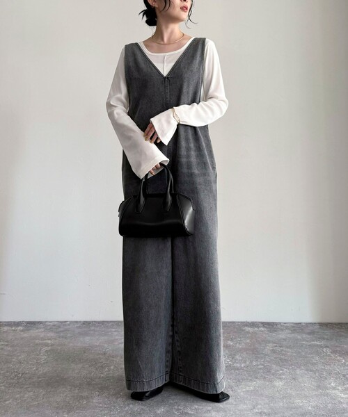 fredy emue(フレディエミュ)の「【haru企画】2WAYシアーフロッキートップス(Tシャツ/カットソー・レディース・ブラウン/オフホワイト/チャコールグレー・38)」の21枚目の写真