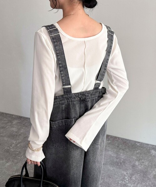 fredy emue(フレディエミュ)の「【haru企画】2WAYシアーフロッキートップス(Tシャツ/カットソー・レディース・ブラウン/オフホワイト/チャコールグレー・38)」の14枚目の写真