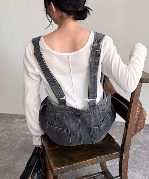 fredy emue(フレディエミュ)の「【haru企画】2WAYシアーフロッキートップス(Tシャツ/カットソー・レディース・ブラウン/オフホワイト/チャコールグレー・38)」の12枚目の写真