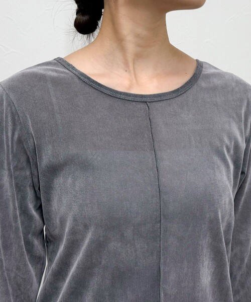 fredy emue(フレディエミュ)の「【haru企画】2WAYシアーフロッキートップス(Tシャツ/カットソー・レディース・ブラウン/オフホワイト/チャコールグレー・38)」の4枚目の写真