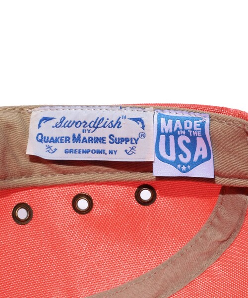 BEAMS PLUS（ビームスプラス）の「【別注】Quaker Marine Supply Co. / 4 Panel Long Bill Cap（キャップ・メンズ・ホワイト/ネイビー/オレンジ・ONE SIZE）」の17枚目の写真