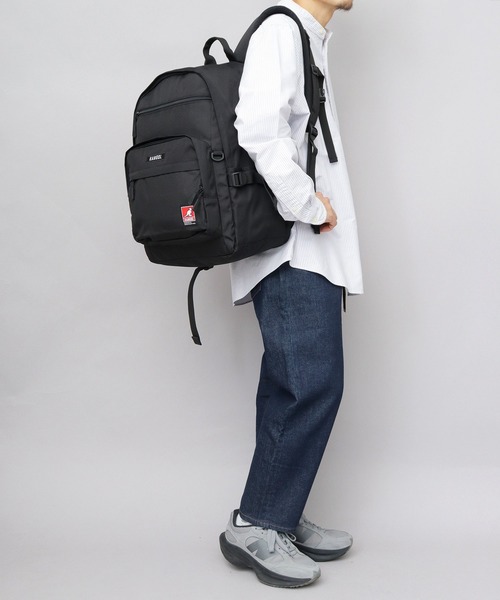 KANGOL(カンゴール)の「タブレット・PC専用スペース付き 2層式 ラウンドバックパック A4・B4・PC収納対応モデル(バックパック/リュック・メンズ・ブラック系その他/ブラック系その他2・FREE)」の17枚目の写真
