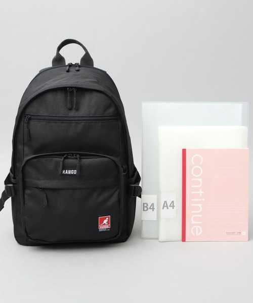 KANGOL(カンゴール)の「タブレット・PC専用スペース付き 2層式 ラウンドバックパック A4・B4・PC収納対応モデル(バックパック/リュック・メンズ・ブラック系その他/ブラック系その他2・FREE)」の12枚目の写真