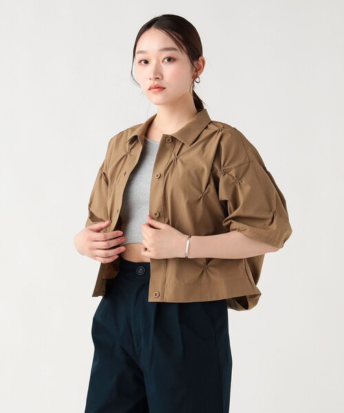 BEAMS HEART(ビームスハート)の「ピン 刺繍 シャツ(シャツ/ブラウス・レディース・ホワイト系その他5/ブラック/カーキ/ブラウン系その他4・FREE)」の15枚目の写真
